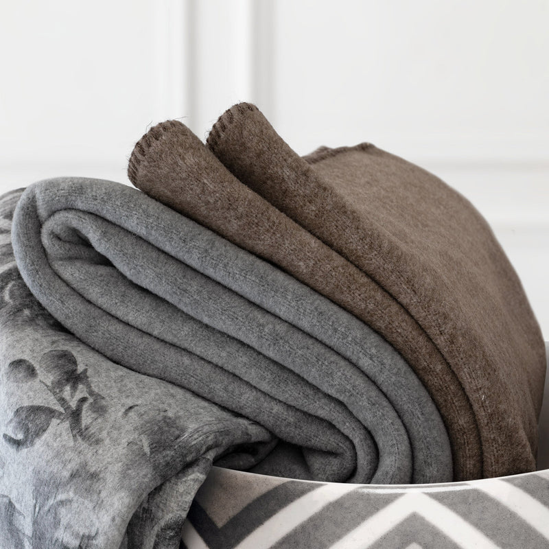 Coperta Roma 250x200 Tinta Unita Brown - Made in Italy 🇮🇹