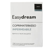 EasyDream Coprimaterasso Singolo in Spugna Impermeabile Tinta Unita Optical White