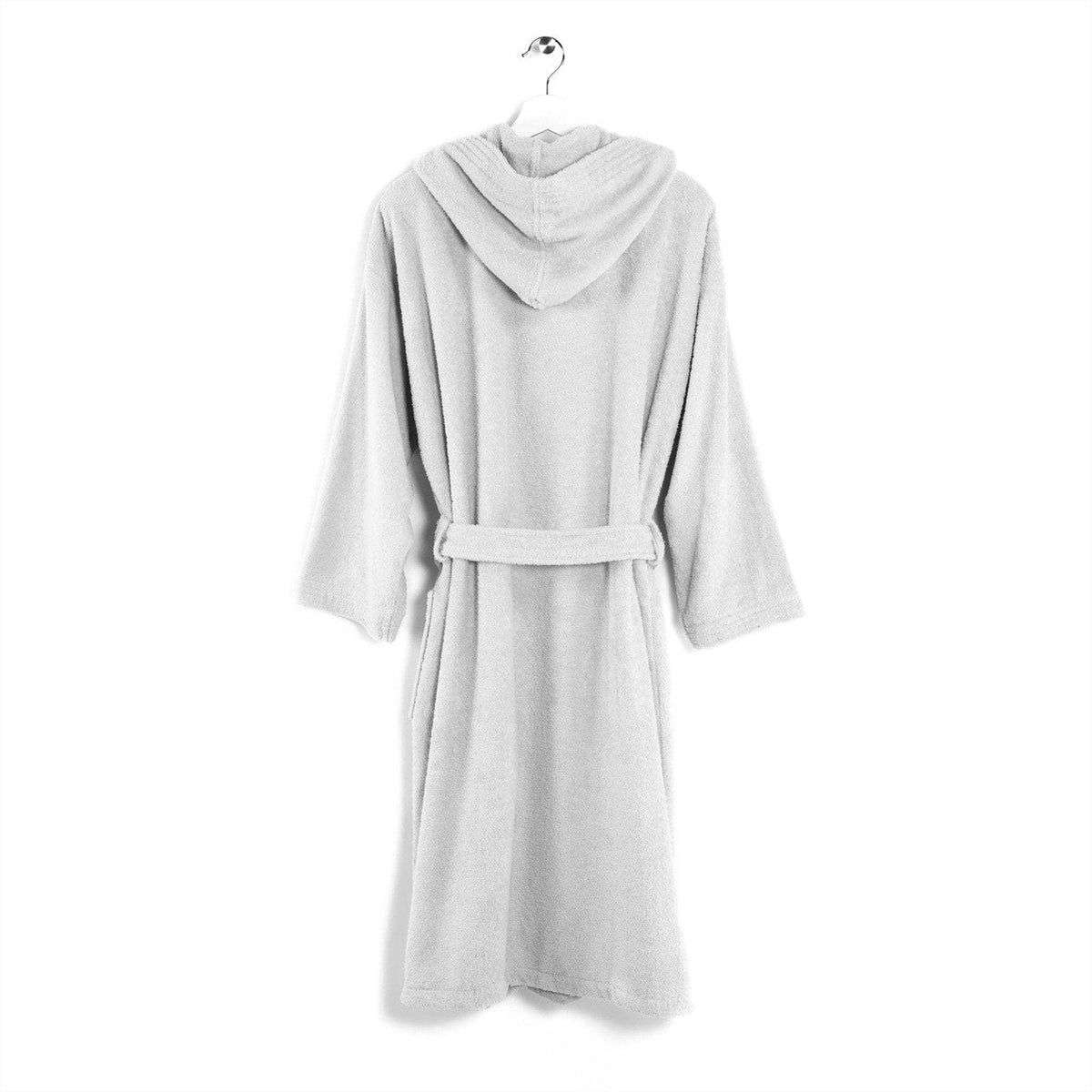 LUXURY COLLECTION DI MAESTRO Accappatoio in Puro Cotone con Cappuccio - Tinta Unita Bianco - Amo La Casa Shop