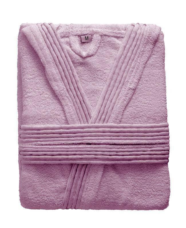 LUXURY COLLECTION DI MAESTRO Accappatoio in Puro Cotone con Cappuccio - Tinta Unita Malva - Amo La Casa Shop