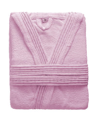 LUXURY COLLECTION DI MAESTRO Accappatoio in Puro Cotone con Cappuccio - Tinta Unita Fucsia - Amo La Casa Shop