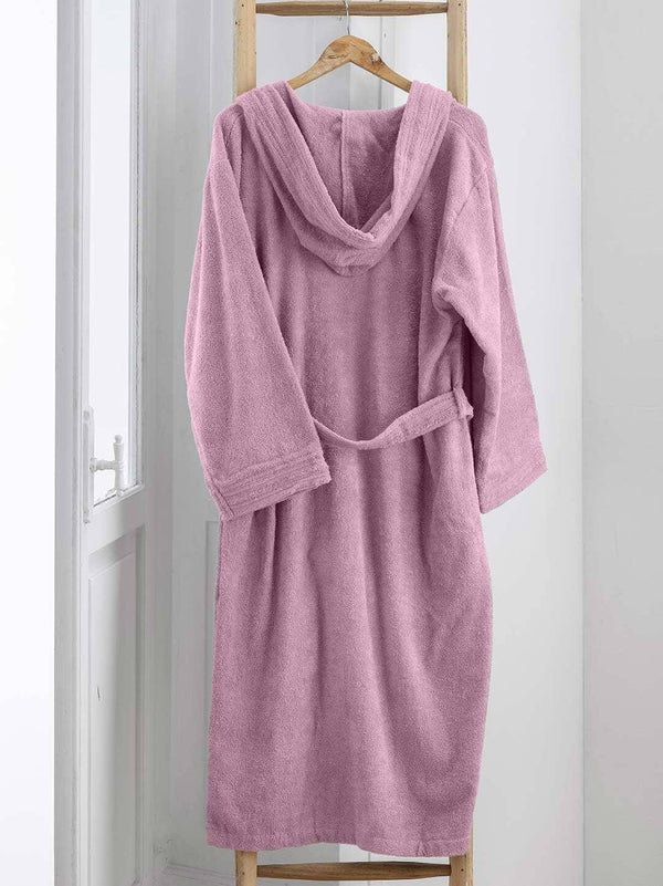 LUXURY COLLECTION DI MAESTRO Accappatoio in Puro Cotone con Cappuccio - Tinta Unita Fucsia - Amo La Casa Shop