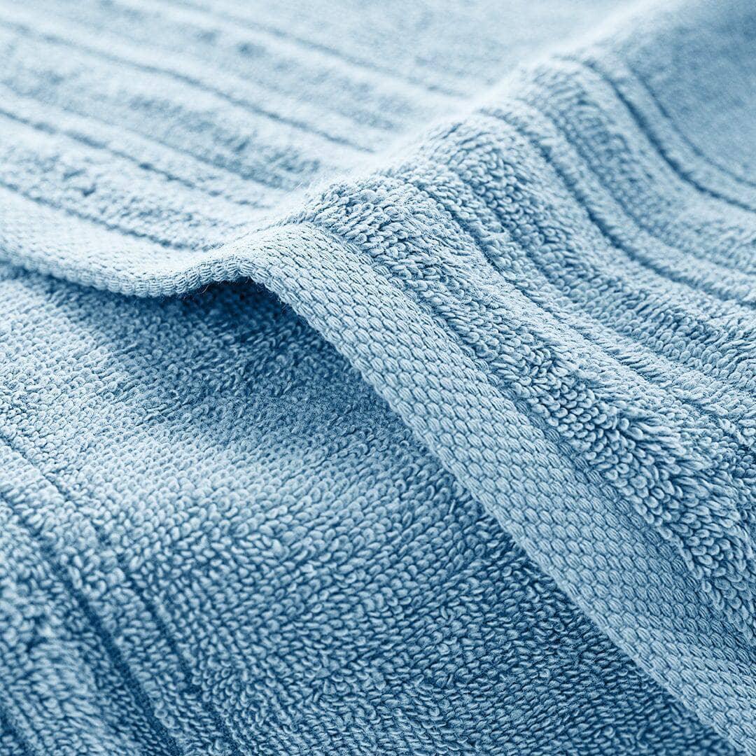 LUXURY COLLECTION DI MAESTRO Asciugamano Telo Doccia in Spugna 90x140 Tinta Unita Azzurro - Amo La Casa Shop
