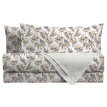 Completo Letto Matrimoniale in Flanella - Fantasia Florian Beige