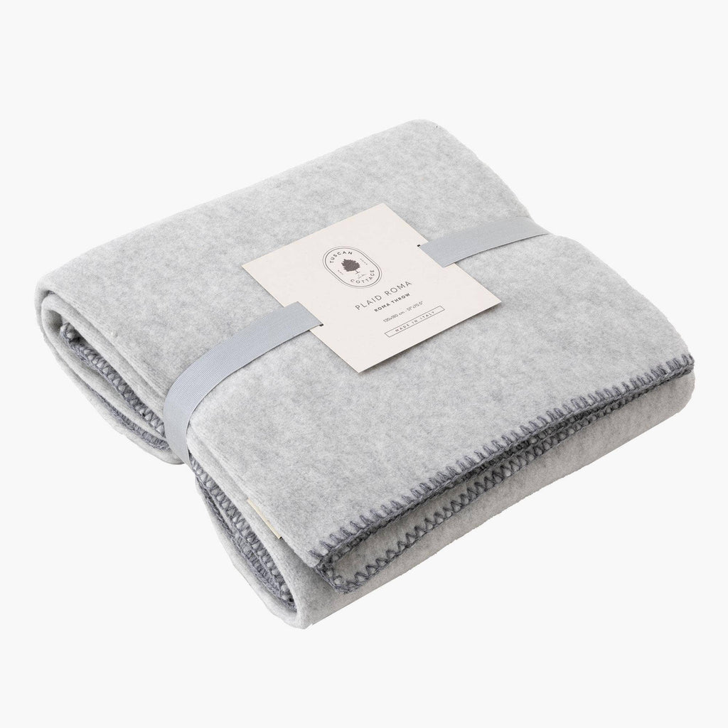 Tuscan Cottage Coperta Roma Bamboo Melange Light Grey/Grey 150x200 - Amo La Casa Shop