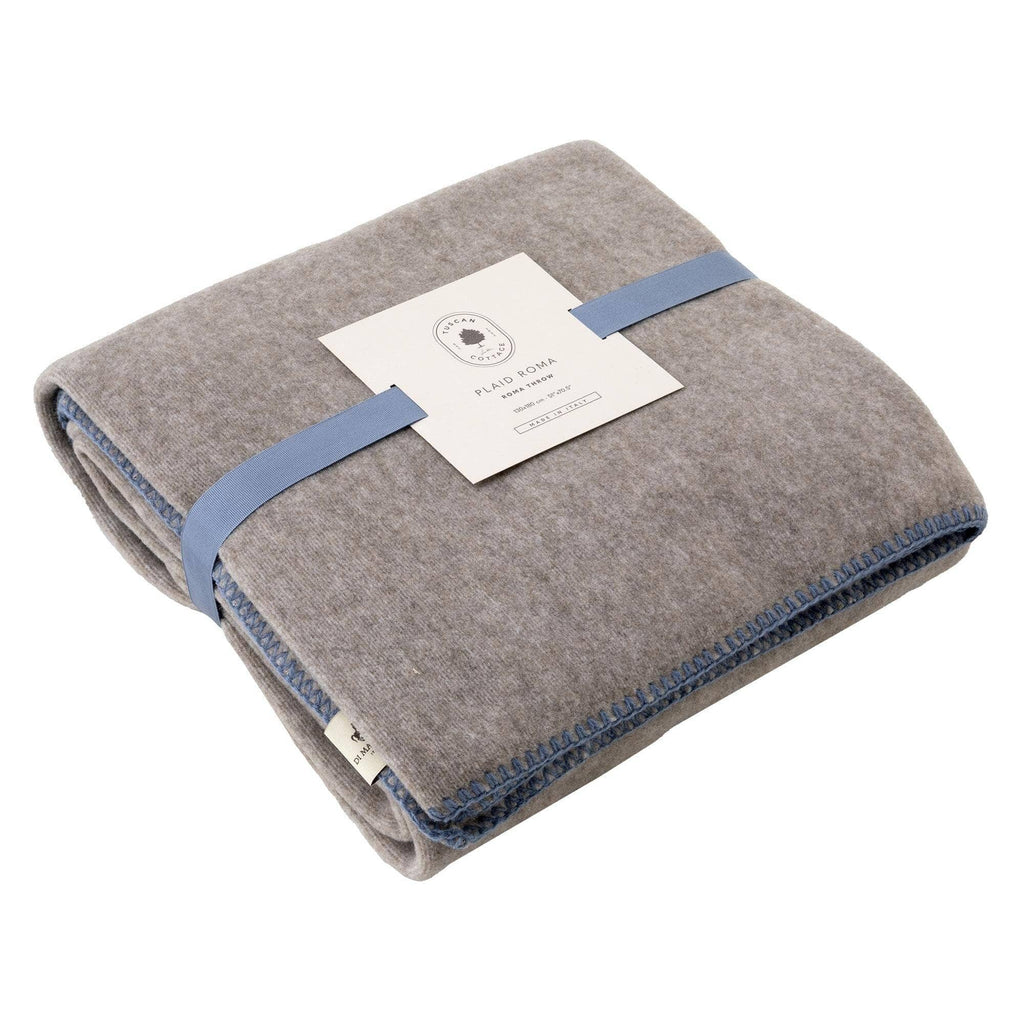 Tuscan Cottage Coperta Roma Bamboo Melange Taupe/Egeo 150x200 - Amo La Casa Shop