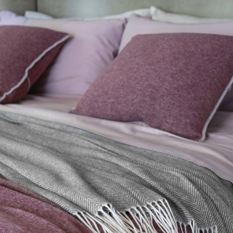 Tuscan Cottage Cuscino Roma Bamboo Melange Aubergine/Thyme 50x50 - Amo La Casa Shop