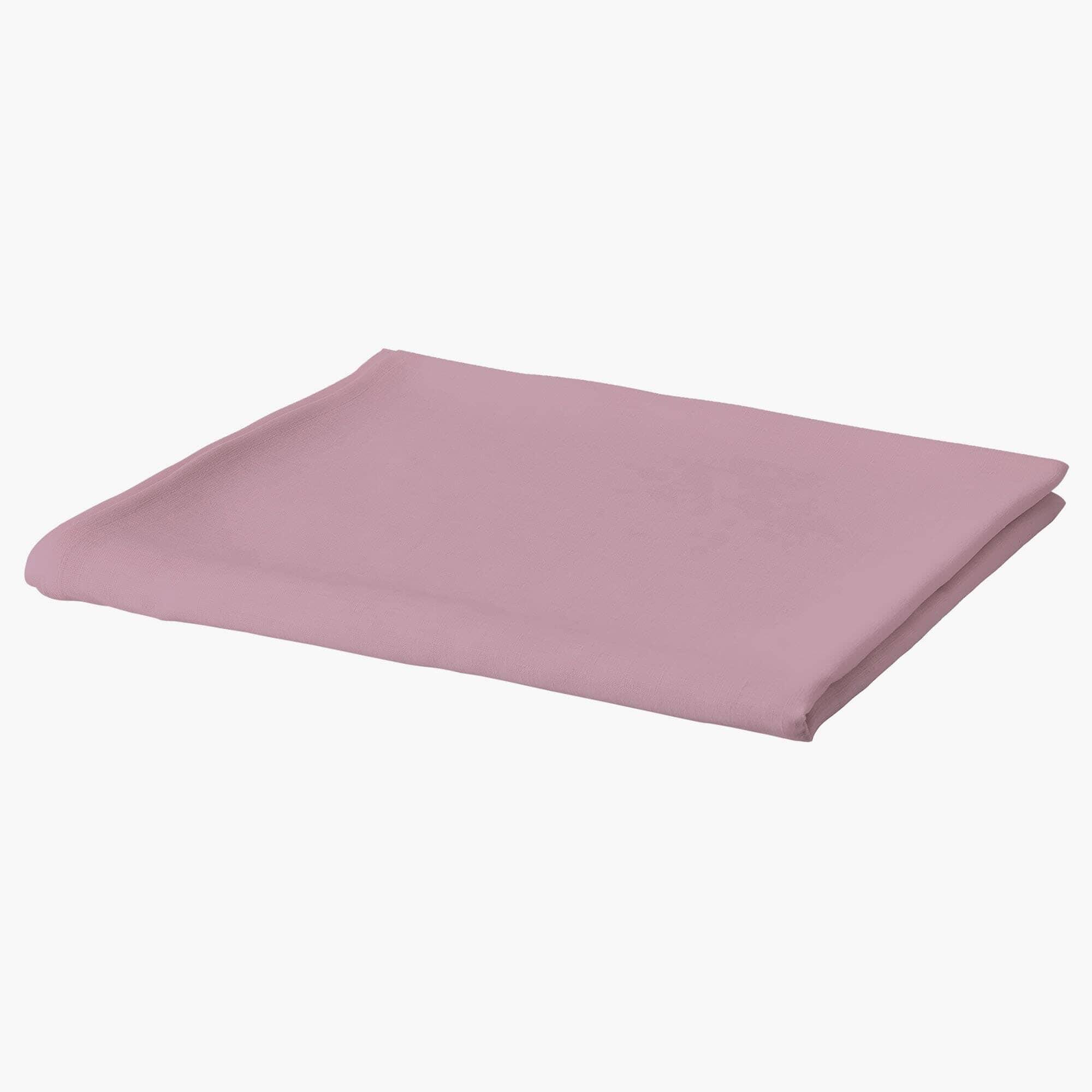 LUXURY COLLECTION DI MAESTRO Lenzuolo Piano Piazza e Mezza in Cotone Tinta Unita Rosa - Amo La Casa Shop