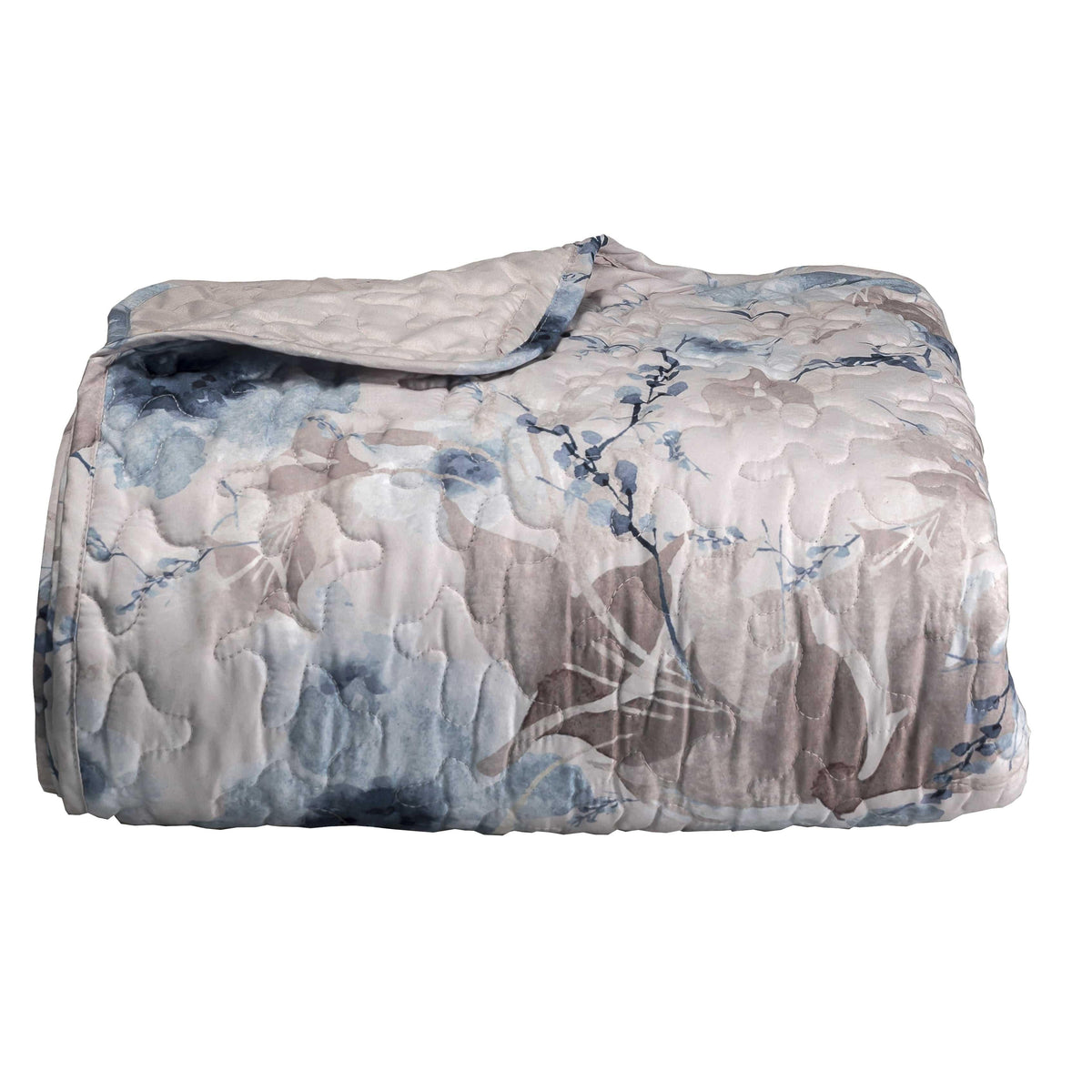LUXURY COLLECTION DI MAESTRO Trapuntino Matrimoniale 250x250 con Stampa - Fantasia Babette Tortora - Amo La Casa Shop