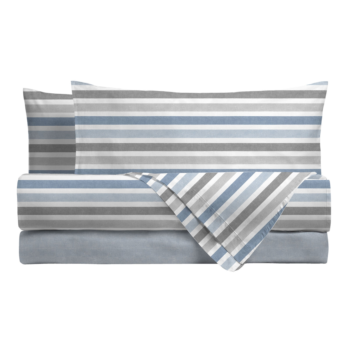 Completo Letto Singolo Basic - Fantasia Edwin Blue