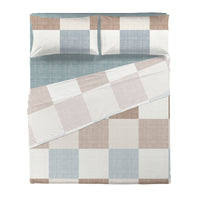 Di Maestro Completo Letto Stampato  Matrimoniale Esmond Beige