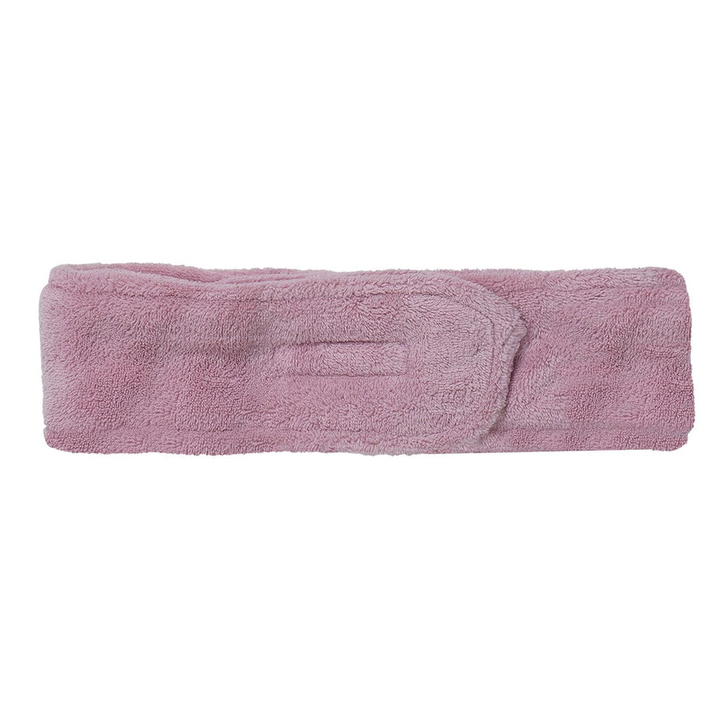 Fascia per Capelli con Strap in Microfibra Raboso Standard Tinta Unita Pink - Amo La Casa Shop