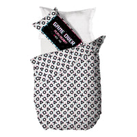 Parure Copripiumino Singolo Kids in Cotone Game Over White - Amo La Casa Shop