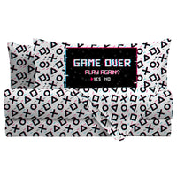 Parure Copripiumino Singolo Kids in Cotone Game Over White - Amo La Casa Shop