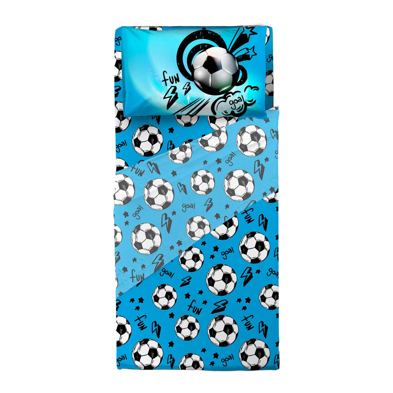 Completo Letto Singolo Kids in Cotone Goal Blue - Amo La Casa Shop