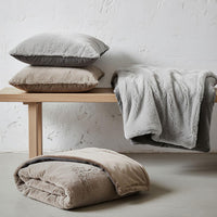 Happidea Coperta Fur 250x200 cm Tinta Unita Brown