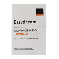 EasyDream Coprimaterasso Piazza e Mezza 125x200 in Spugna Jacquard Tinta Unita Optical White - Amo La Casa Shop