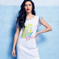 Camicia Da Notte Amalfi Coast Donna Jana Purple - Amo La Casa Shop