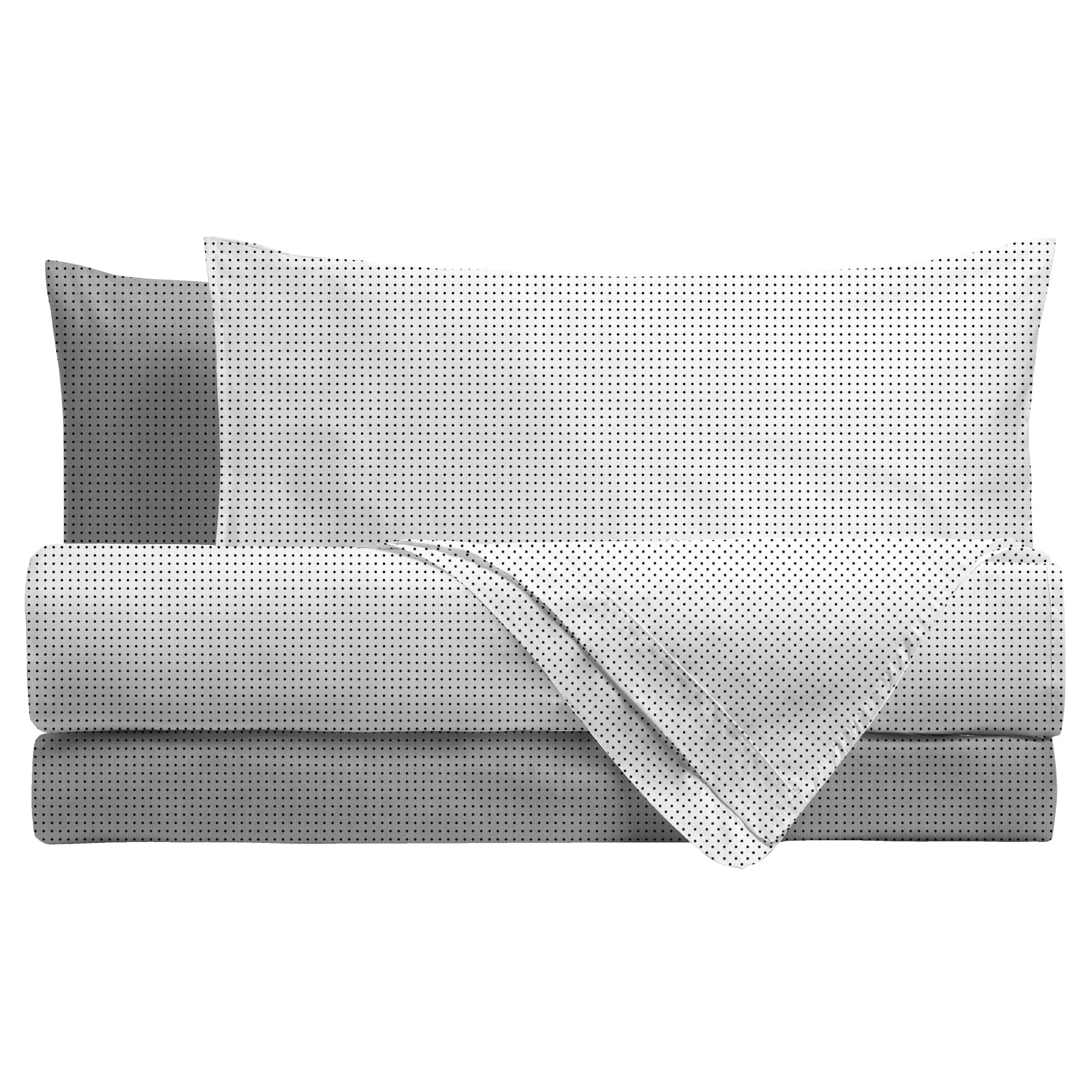 Completo Letto Matrimoniale in Flanella - Fantasia Aria Jassen Black - Amo La Casa Shop
