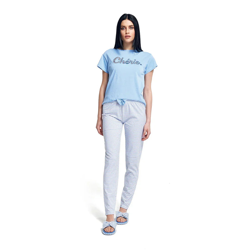 Pigiama Lungo da Donna Cherie Juliana Blu - Amo La Casa Shop