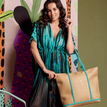 Kimono Lungo Donna Polinesia Armonia Blu
