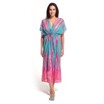 Kimono Lungo Donna Polinesia Armonia Fucsia
