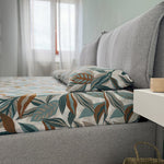 Completo Letto Matrimoniale in Puro Cotone con Stampa Contemporary - Fantasia Stockholm Teal - Amo La Casa Shop