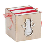 Set 5 Lavette 30x30 Box in Legno Snowman Rosso - Amo La Casa Shop