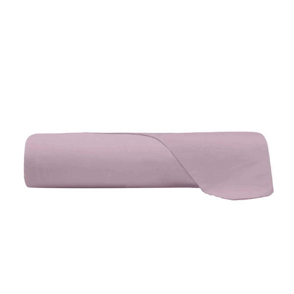 Lenzuolo Piano Piazza e Mezza in Cotone Tinta Unita Rosa - Amo La Casa Shop