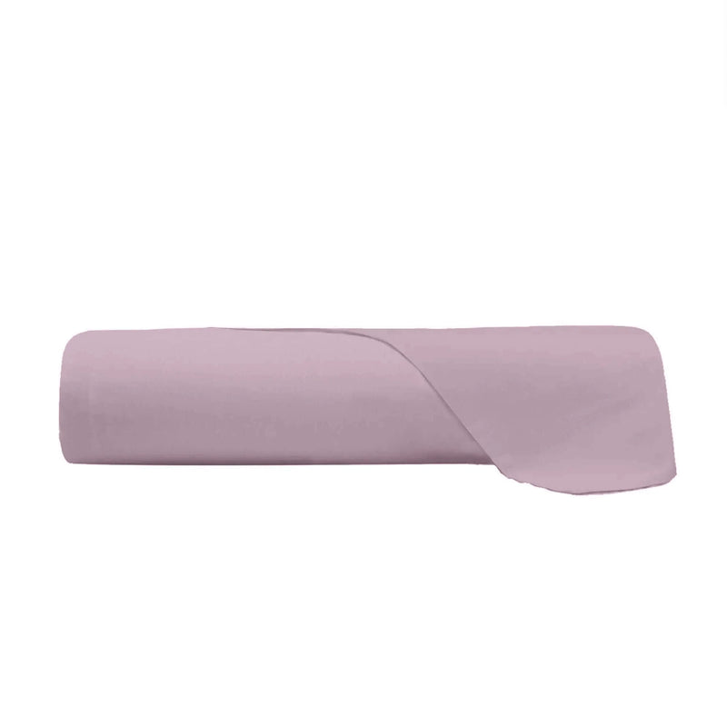 Lenzuolo Piano Singolo in Cotone Tinta Unita Rosa - Amo La Casa Shop