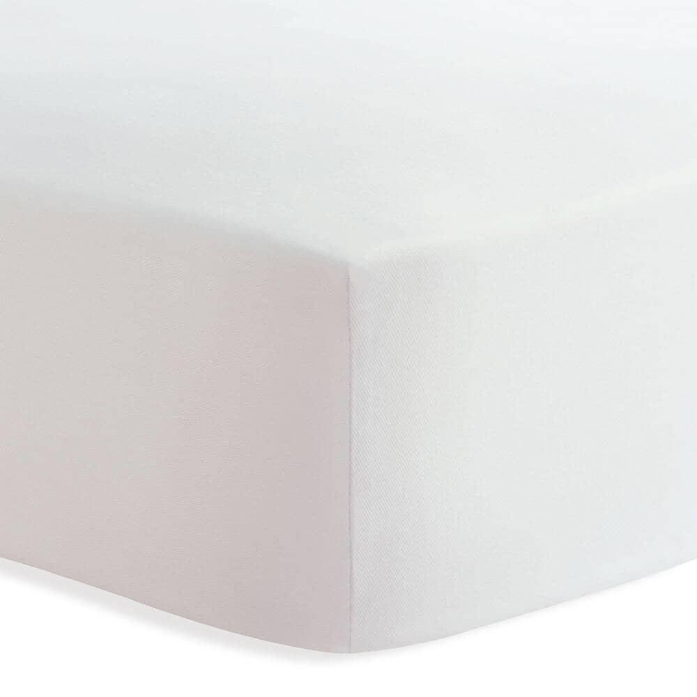 Lenzuolo Sotto Con Angoli Piazza e Mezza in Cotone Tinta Unita White - Amo La Casa Shop