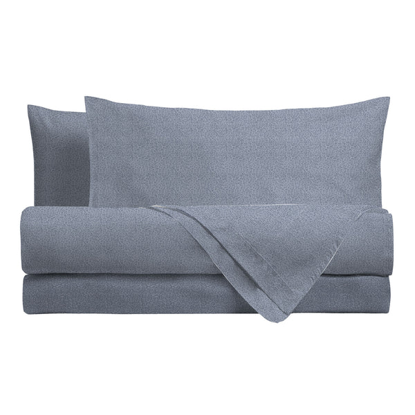 Completo Letto Matrimoniale Basic - Fantasia Leopard Light Blue