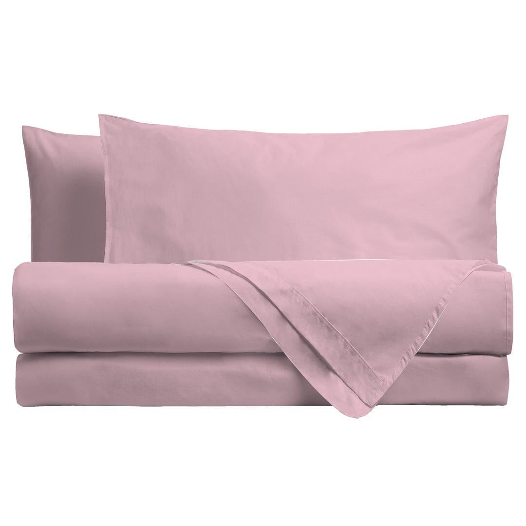 Completo Letto Singolo in Cotone - Tinta Unita Rosa - Amo La Casa Shop