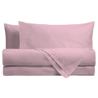 Completo Letto Piazza e Mezza in Cotone - Tinta Unita Rosa - Amo La Casa Shop