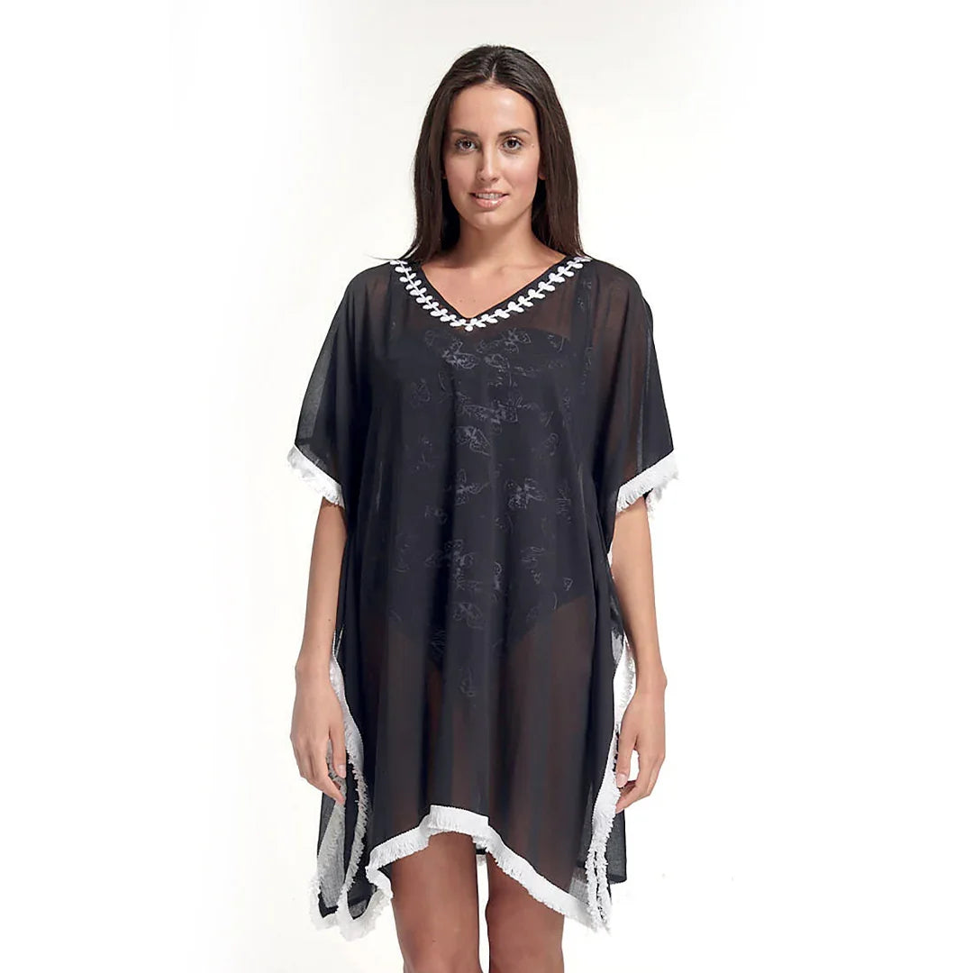Caftano Malena Black Fashion Nero - Amo La Casa Shop