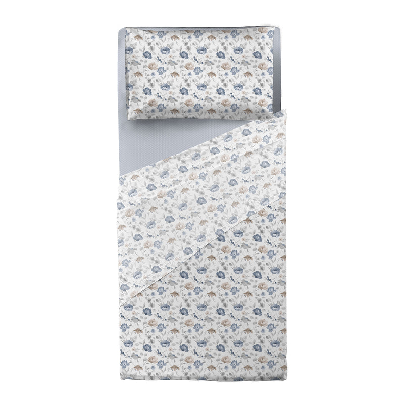 Completo Letto Singolo Basic - Fantasia Marlise Blue