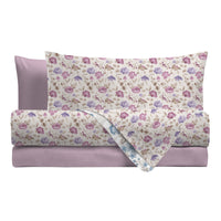 Completo Letto Singolo Basic - Fantasia Marlise Mauve