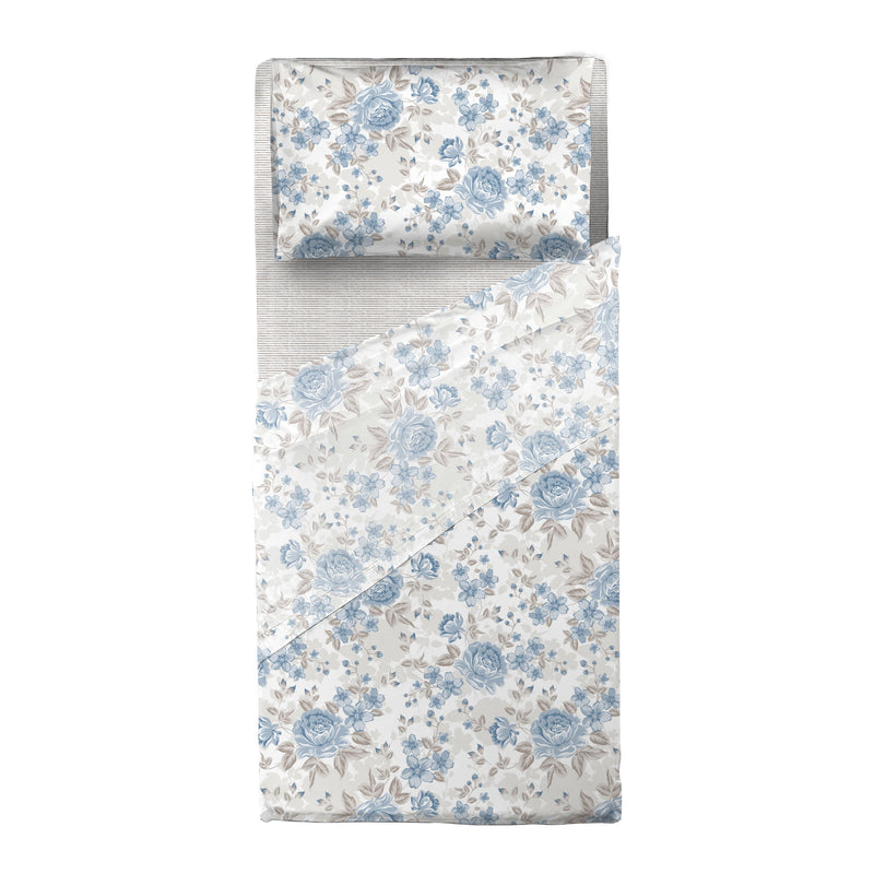 Completo Letto Singolo Basic - Fantasia Neha Blue