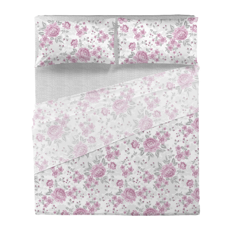 Completo Letto Matrimoniale Basic - Fantasia Neha Mauve