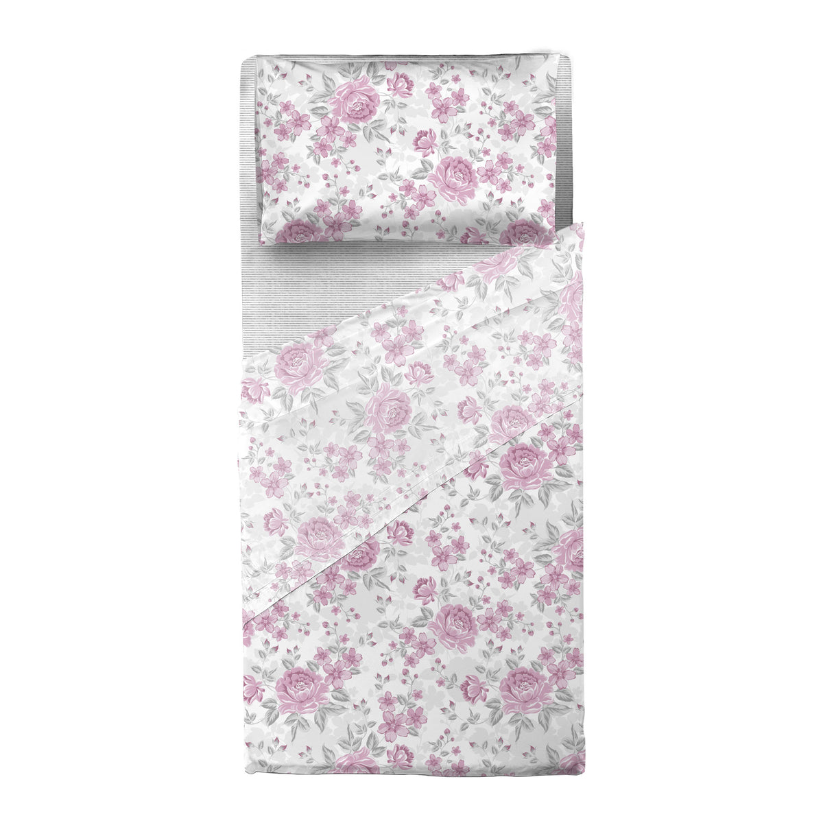 Completo Letto Singolo Basic - Fantasia Neha Mauve