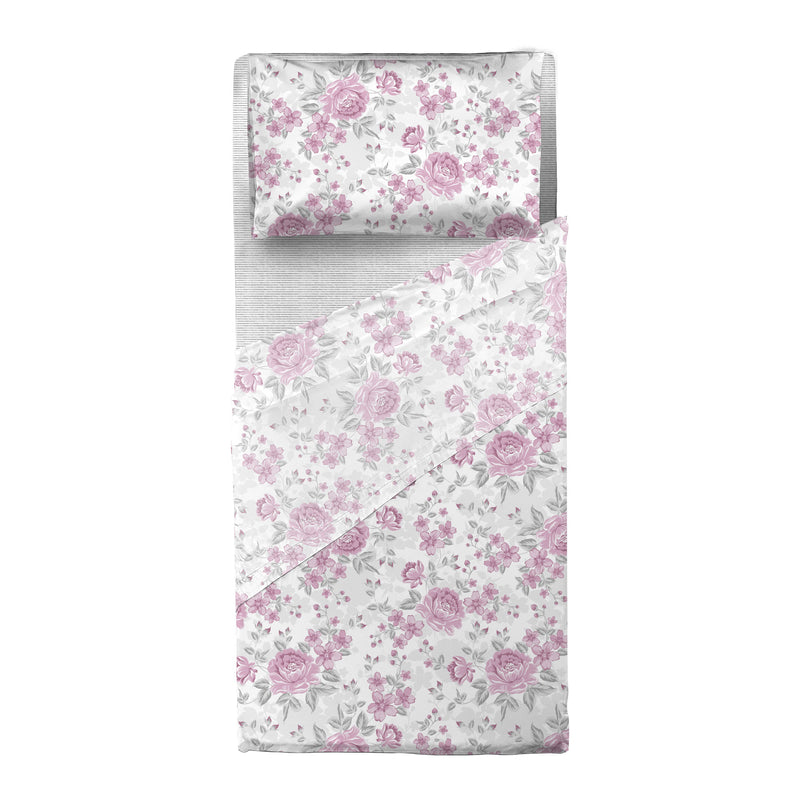 Completo Letto Singolo Basic - Fantasia Neha Mauve