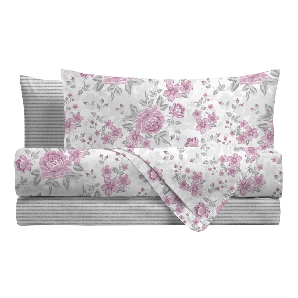 Completo Letto Singolo Basic - Fantasia Neha Mauve