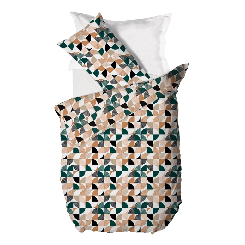 Parure Copripiumino Singolo in Puro Cotone con Stampa Contemporary - Fantasia Ohla Multicolor - Amo La Casa Shop