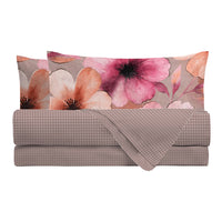Parure Copripiumino Matrimoniale in Cotone con Stampa - Fantasia Dream Me Eloise Pink