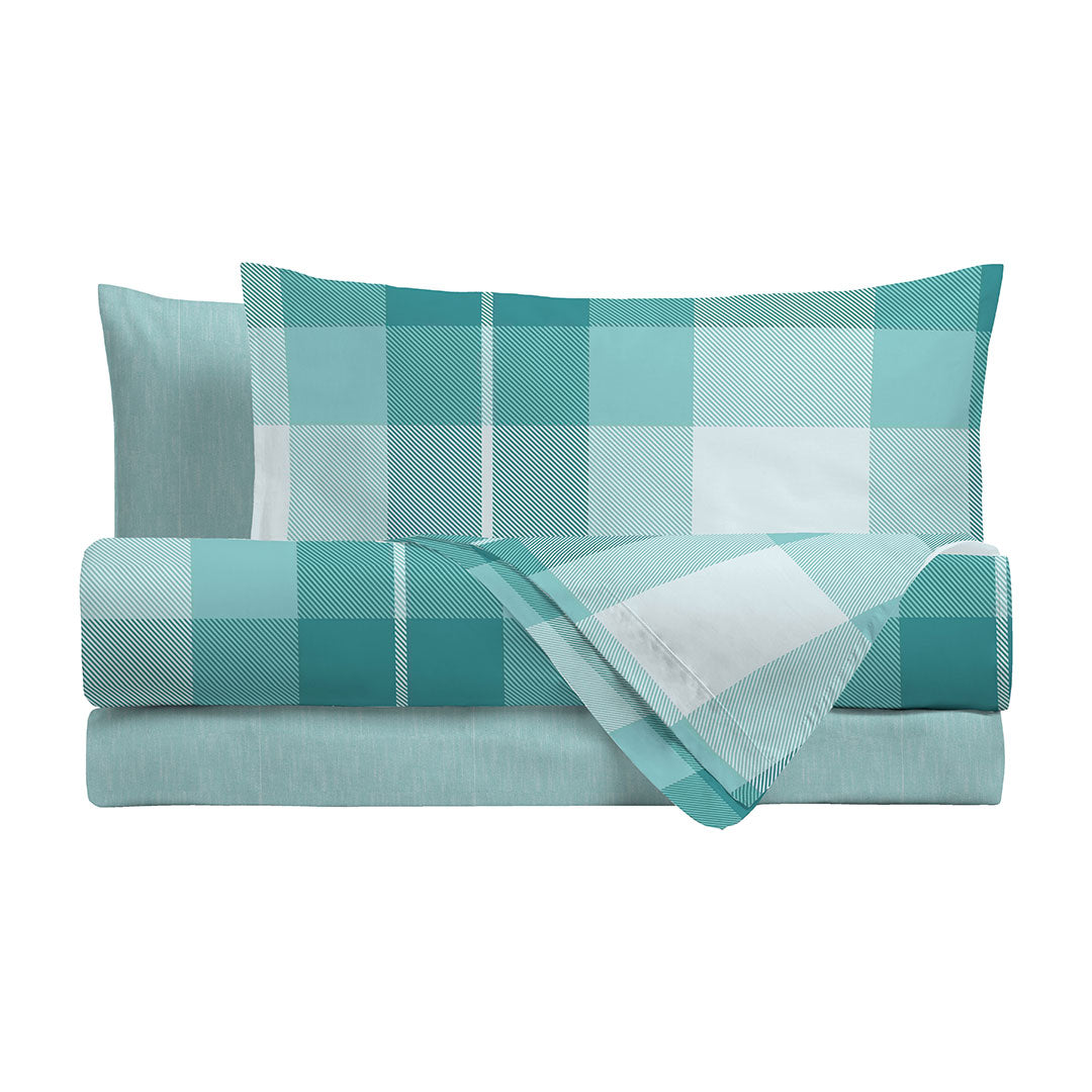 Completo Letto Matrimoniale Basic Colton Aqua - Amo La Casa Shop