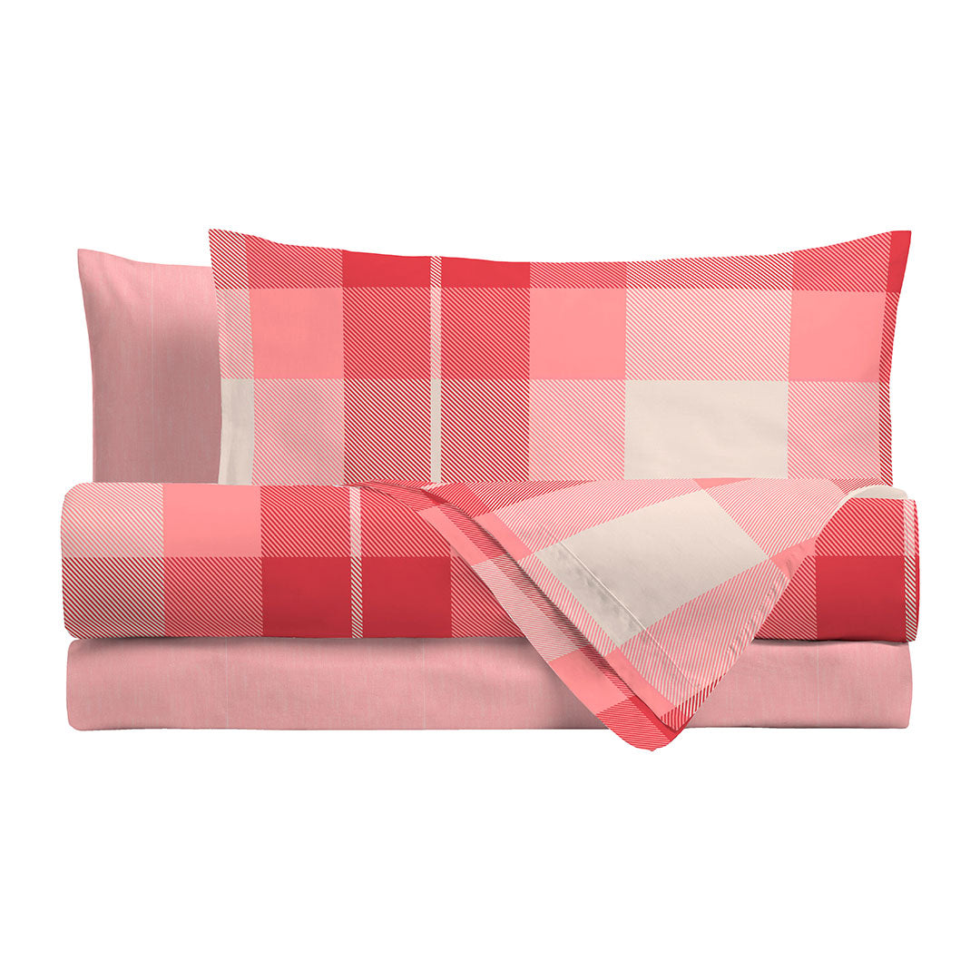 Completo Letto Matrimoniale Basic Colton Pink - Amo La Casa Shop