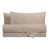 THUN® Completo Letto Matrimoniale in Cotone Country Flowers Beige - Amo La Casa Shop