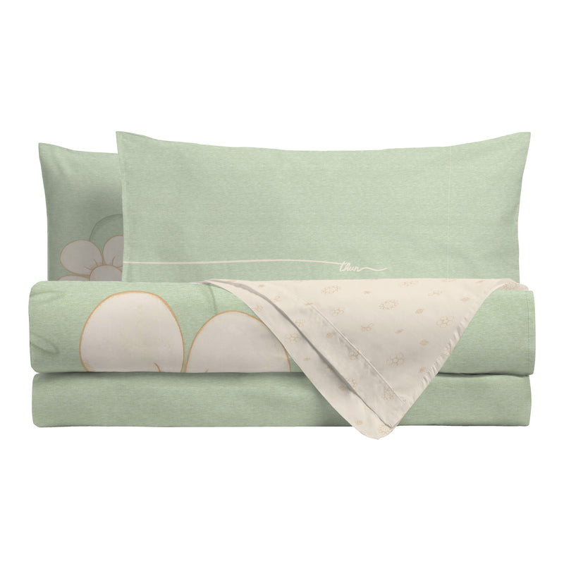 THUN® Parure Copripiumino Matrimoniale Iconic Elegance Daisy Green