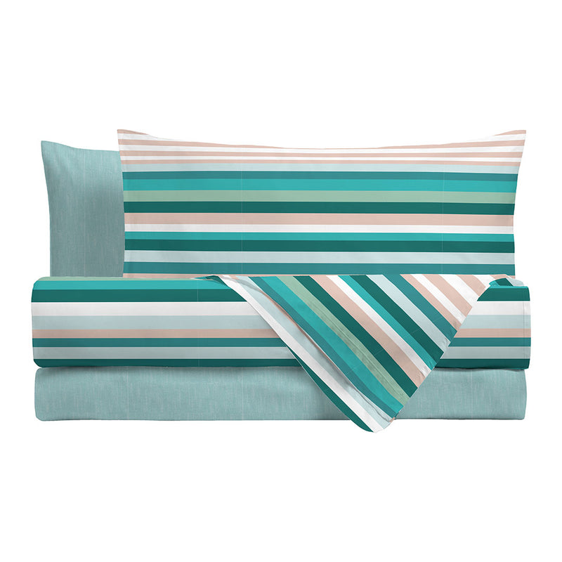 Completo Letto Matrimoniale Basic Daniel Aqua - Amo La Casa Shop