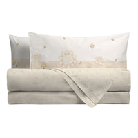 THUN® Completo Letto Matrimoniale in Cotone Elegance Beige - Amo La Casa Shop